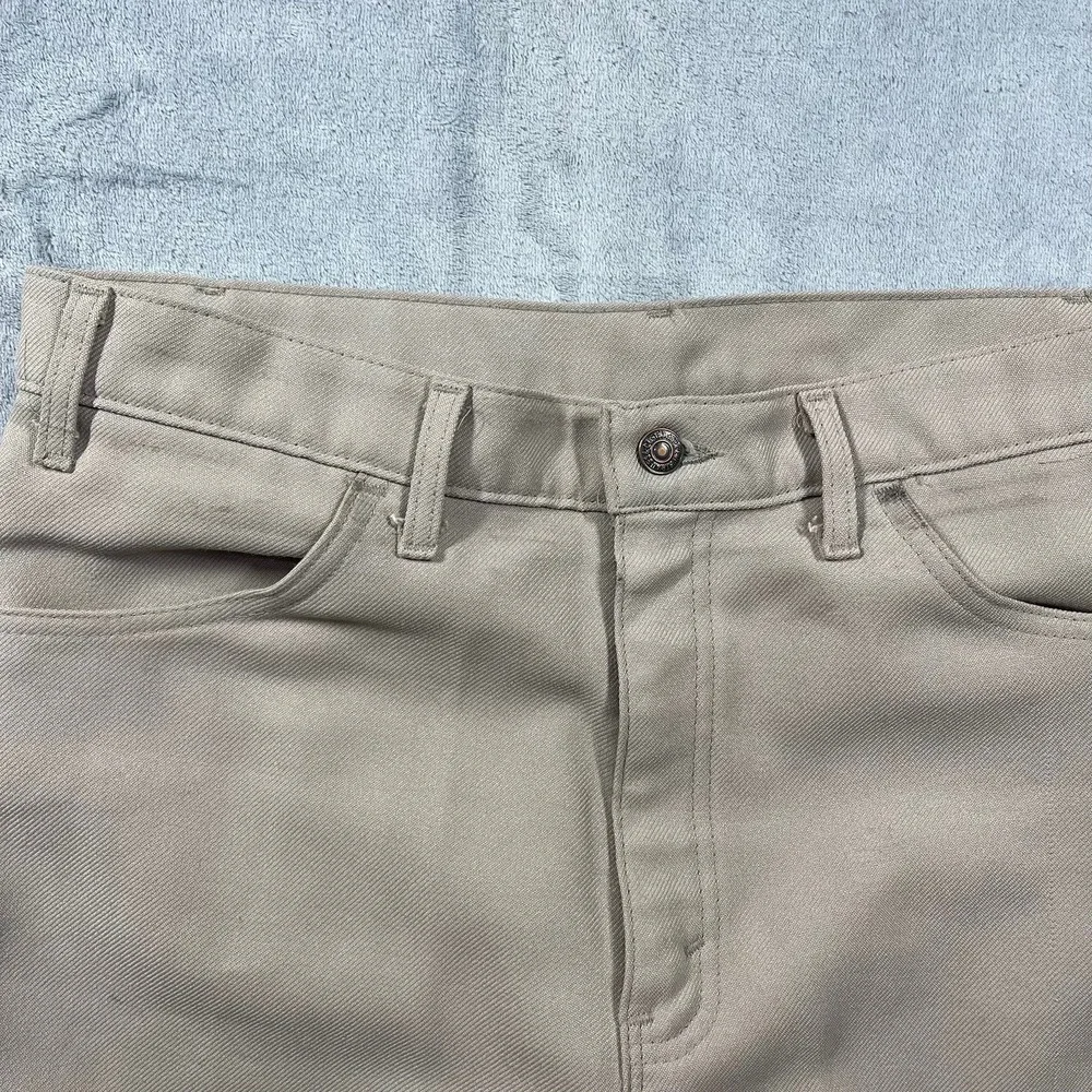 Levis Vintage Black Gold Tab Dacron Polyester Khaki  Mens‎ Pants 36(35)x30 USA